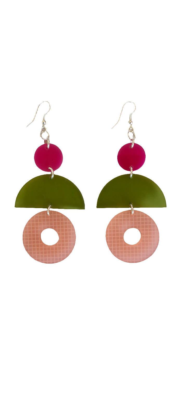Etched drop earrings