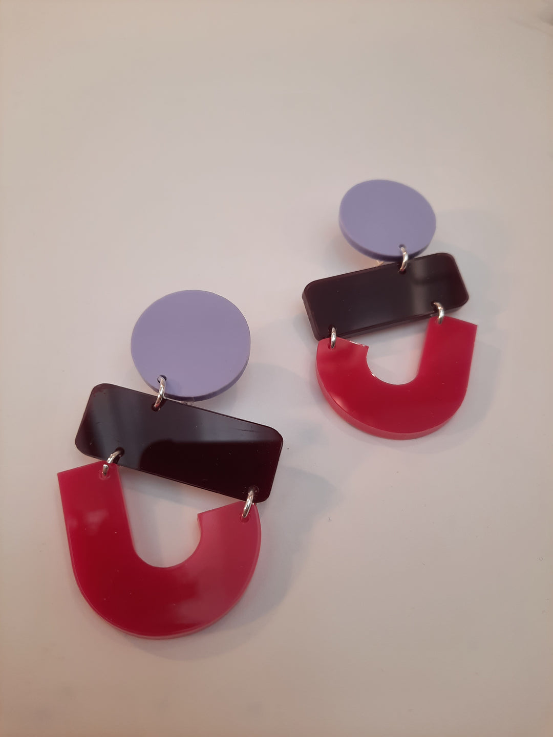 Off kilter-lilac burgundy and fuchsia