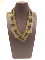 Frosted olive Chain Link Necklace and other colour options