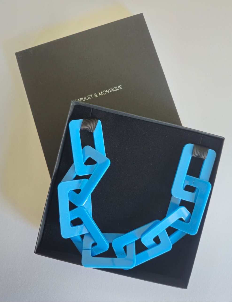 Teal blue chain link