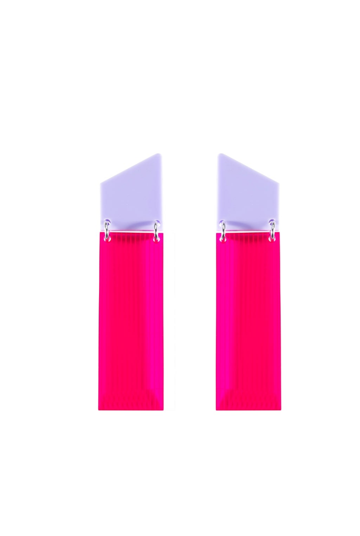 Etched pillar earrings