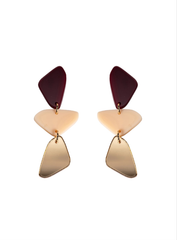 Stacked rock earring