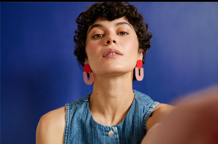 Arc etched earrings