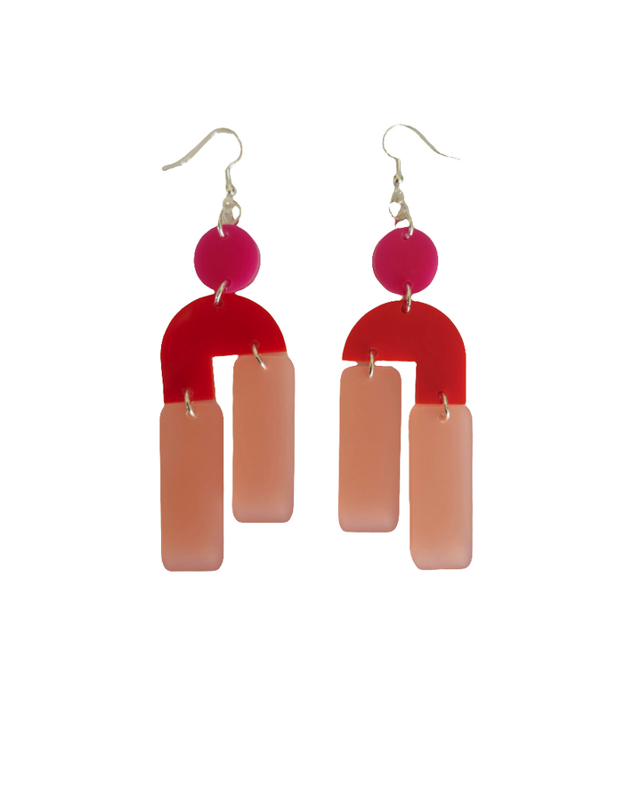 staggered drop earrings