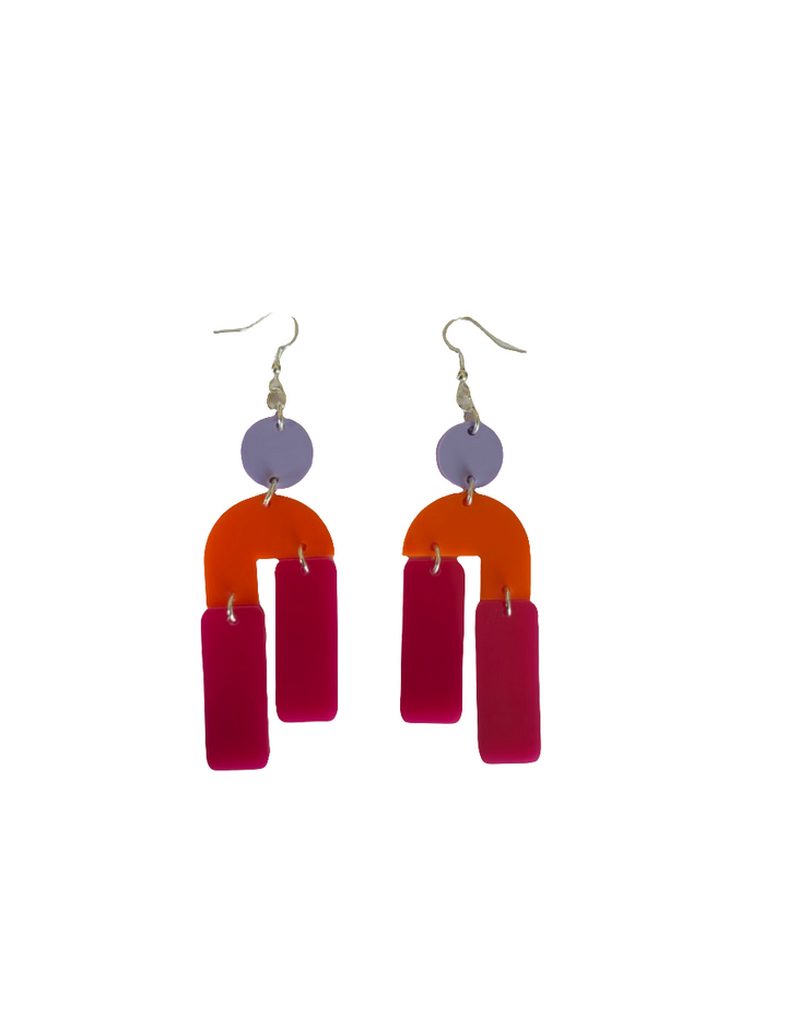Capulet and montague irish statment colourful earrings 