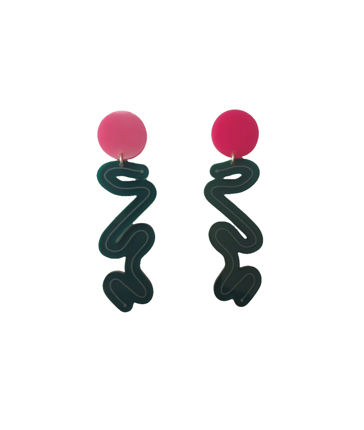 Capulet and montague irish statment colourful earrings