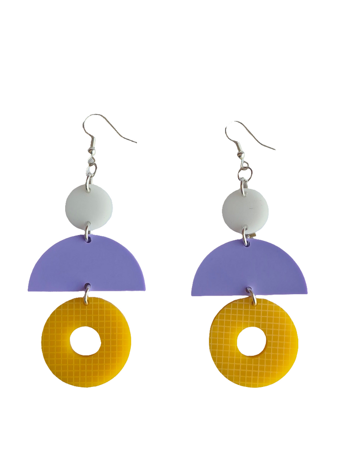 Etched drop earrings