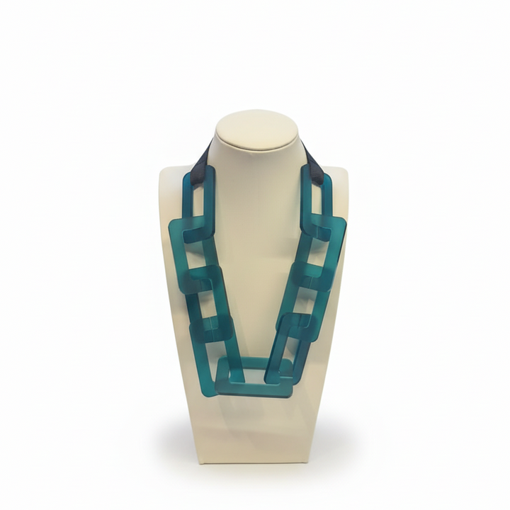 large chain link necklace in sea glass by irish jewellery brand capulet and montague 