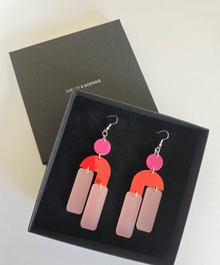 staggered drop earrings