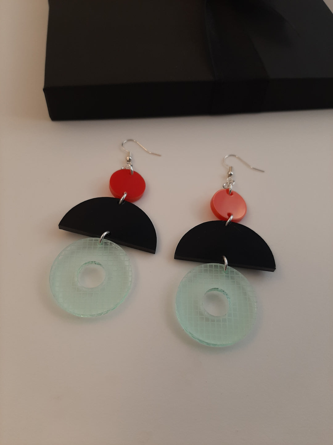 Etched drop earrings